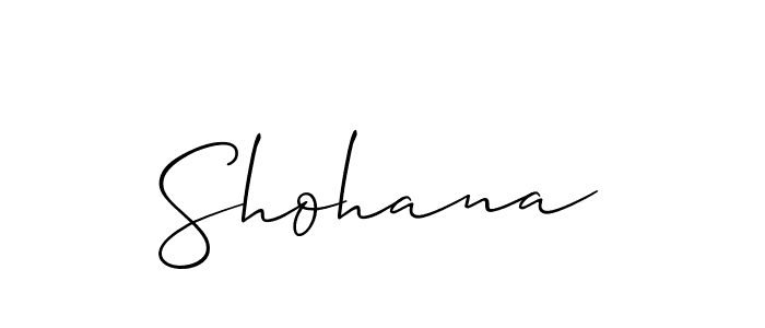 Make a beautiful signature design for name Shohana. With this signature (Allison_Script) style, you can create a handwritten signature for free. Shohana signature style 2 images and pictures png