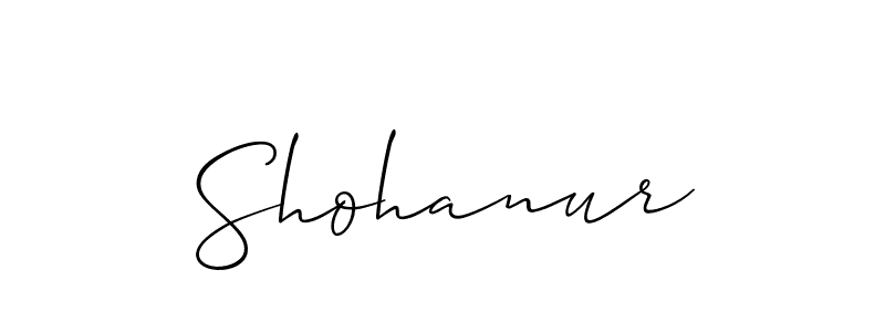 Make a short Shohanur signature style. Manage your documents anywhere anytime using Allison_Script. Create and add eSignatures, submit forms, share and send files easily. Shohanur signature style 2 images and pictures png
