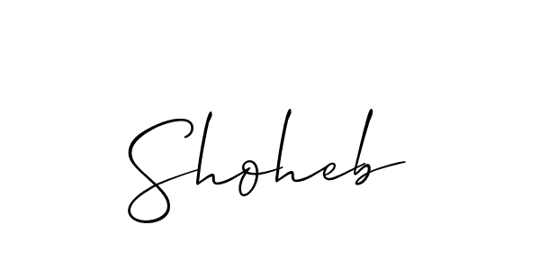 How to make Shoheb signature? Allison_Script is a professional autograph style. Create handwritten signature for Shoheb name. Shoheb signature style 2 images and pictures png