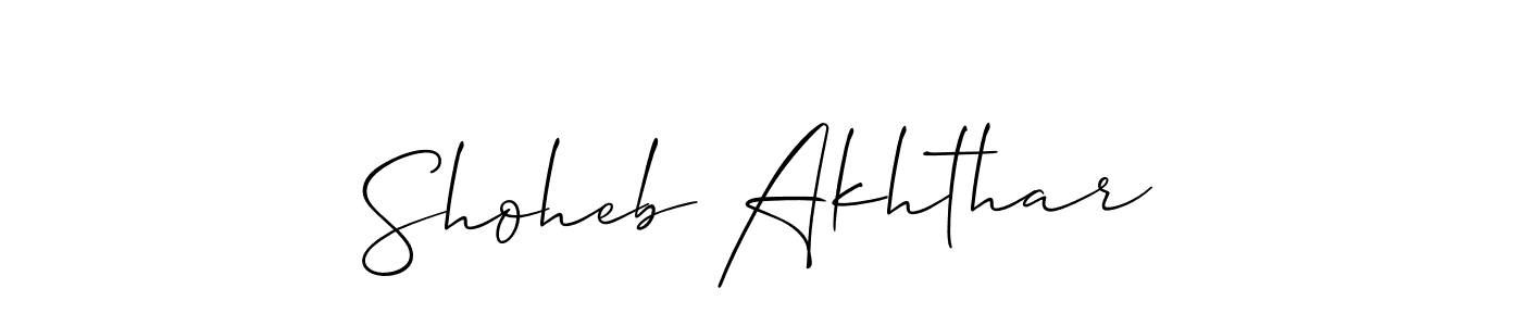 Make a beautiful signature design for name Shoheb Akhthar. With this signature (Allison_Script) style, you can create a handwritten signature for free. Shoheb Akhthar signature style 2 images and pictures png