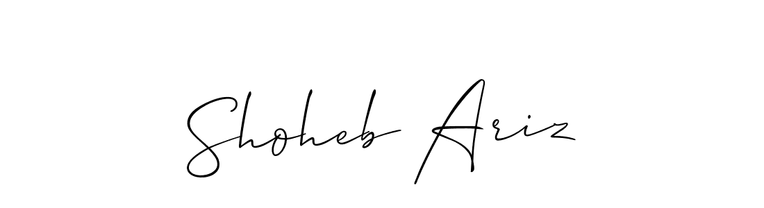 Make a short Shoheb Ariz signature style. Manage your documents anywhere anytime using Allison_Script. Create and add eSignatures, submit forms, share and send files easily. Shoheb Ariz signature style 2 images and pictures png