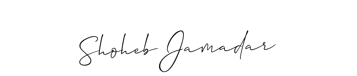 How to Draw Shoheb Jamadar signature style? Allison_Script is a latest design signature styles for name Shoheb Jamadar. Shoheb Jamadar signature style 2 images and pictures png
