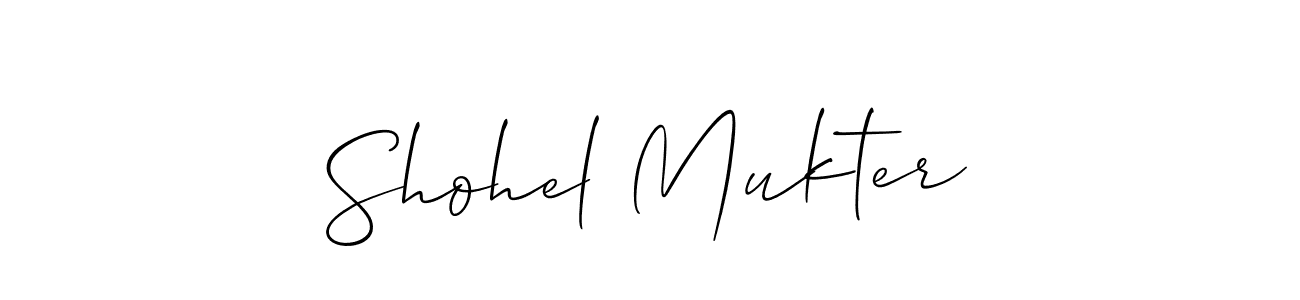 It looks lik you need a new signature style for name Shohel Mukter. Design unique handwritten (Allison_Script) signature with our free signature maker in just a few clicks. Shohel Mukter signature style 2 images and pictures png