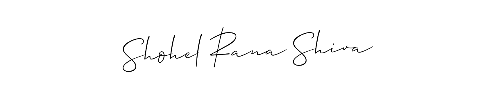 Use a signature maker to create a handwritten signature online. With this signature software, you can design (Allison_Script) your own signature for name Shohel Rana Shiva. Shohel Rana Shiva signature style 2 images and pictures png