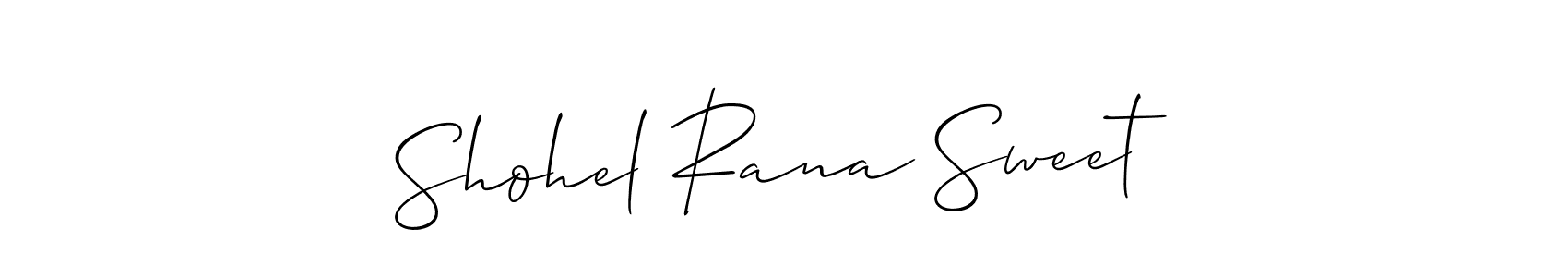 It looks lik you need a new signature style for name Shohel Rana Sweet. Design unique handwritten (Allison_Script) signature with our free signature maker in just a few clicks. Shohel Rana Sweet signature style 2 images and pictures png