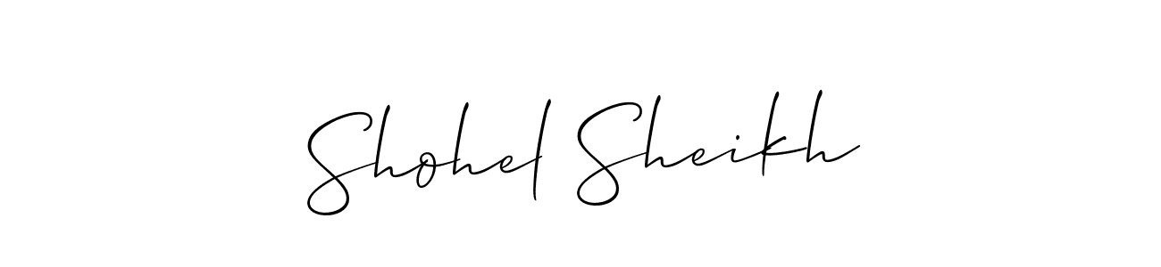 How to make Shohel Sheikh signature? Allison_Script is a professional autograph style. Create handwritten signature for Shohel Sheikh name. Shohel Sheikh signature style 2 images and pictures png