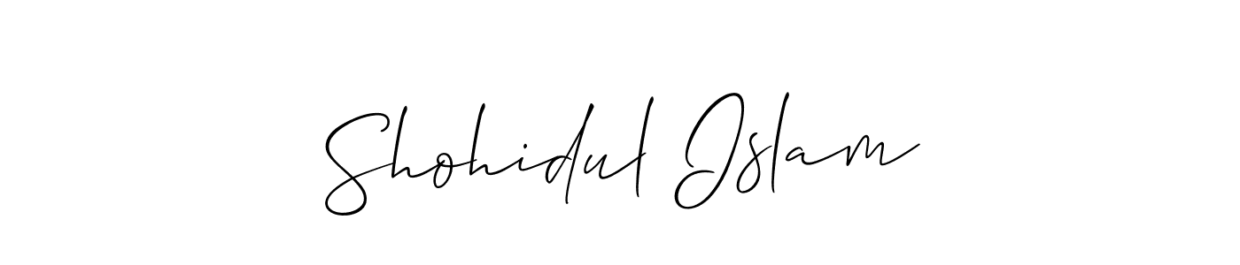 Also You can easily find your signature by using the search form. We will create Shohidul Islam name handwritten signature images for you free of cost using Allison_Script sign style. Shohidul Islam signature style 2 images and pictures png