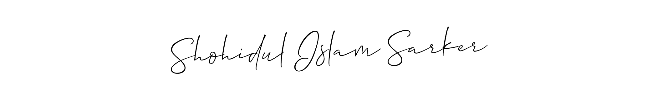 Design your own signature with our free online signature maker. With this signature software, you can create a handwritten (Allison_Script) signature for name Shohidul Islam Sarker. Shohidul Islam Sarker signature style 2 images and pictures png