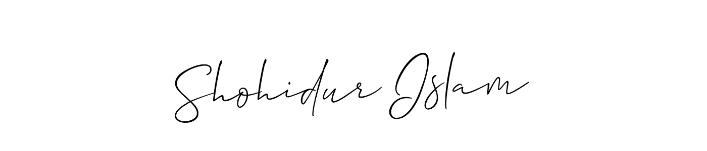 Make a short Shohidur Islam signature style. Manage your documents anywhere anytime using Allison_Script. Create and add eSignatures, submit forms, share and send files easily. Shohidur Islam signature style 2 images and pictures png