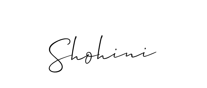 Use a signature maker to create a handwritten signature online. With this signature software, you can design (Allison_Script) your own signature for name Shohini. Shohini signature style 2 images and pictures png