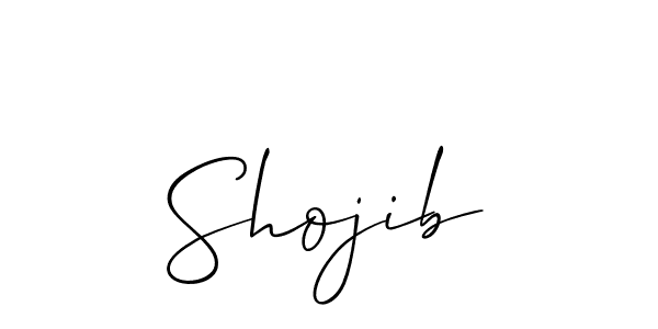 Design your own signature with our free online signature maker. With this signature software, you can create a handwritten (Allison_Script) signature for name Shojib. Shojib signature style 2 images and pictures png