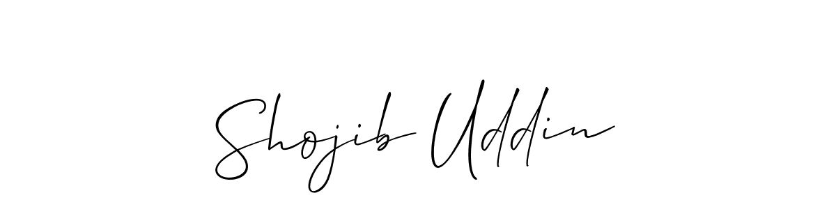 Design your own signature with our free online signature maker. With this signature software, you can create a handwritten (Allison_Script) signature for name Shojib Uddin. Shojib Uddin signature style 2 images and pictures png