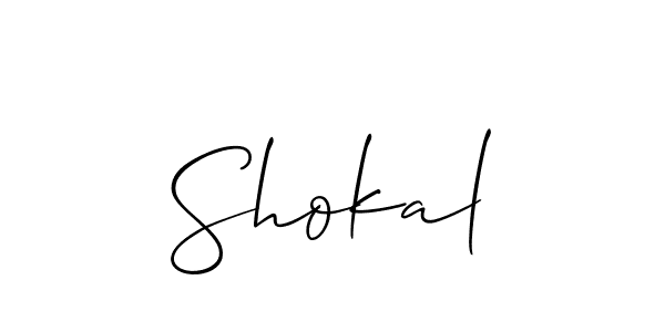 Allison_Script is a professional signature style that is perfect for those who want to add a touch of class to their signature. It is also a great choice for those who want to make their signature more unique. Get Shokal name to fancy signature for free. Shokal signature style 2 images and pictures png