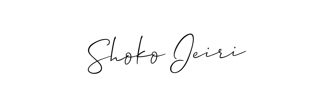 Make a short Shoko Ieiri signature style. Manage your documents anywhere anytime using Allison_Script. Create and add eSignatures, submit forms, share and send files easily. Shoko Ieiri signature style 2 images and pictures png