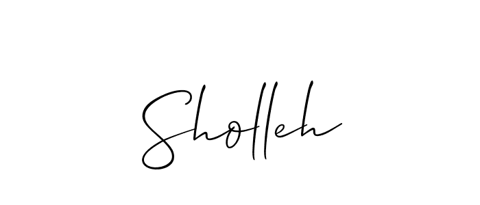 How to make Sholleh name signature. Use Allison_Script style for creating short signs online. This is the latest handwritten sign. Sholleh signature style 2 images and pictures png