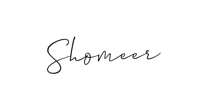 Make a beautiful signature design for name Shomeer. With this signature (Allison_Script) style, you can create a handwritten signature for free. Shomeer signature style 2 images and pictures png
