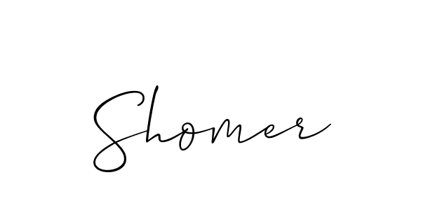 How to Draw Shomer signature style? Allison_Script is a latest design signature styles for name Shomer. Shomer signature style 2 images and pictures png