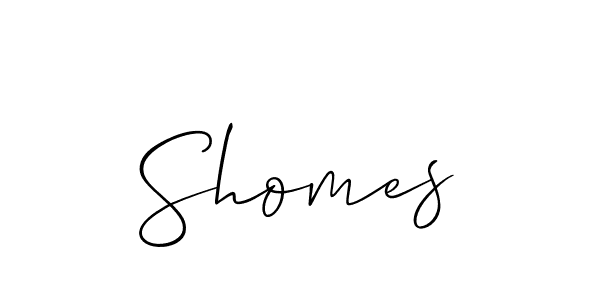The best way (Allison_Script) to make a short signature is to pick only two or three words in your name. The name Shomes include a total of six letters. For converting this name. Shomes signature style 2 images and pictures png