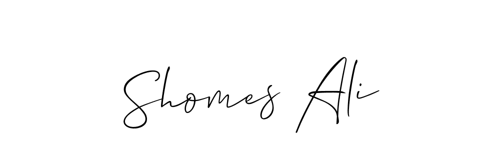 How to make Shomes Ali signature? Allison_Script is a professional autograph style. Create handwritten signature for Shomes Ali name. Shomes Ali signature style 2 images and pictures png