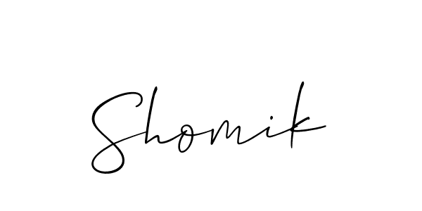 Allison_Script is a professional signature style that is perfect for those who want to add a touch of class to their signature. It is also a great choice for those who want to make their signature more unique. Get Shomik name to fancy signature for free. Shomik signature style 2 images and pictures png