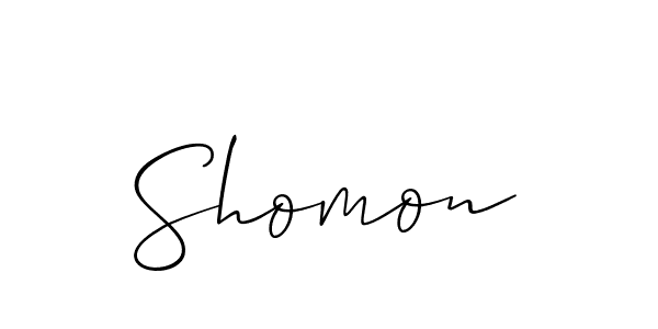 The best way (Allison_Script) to make a short signature is to pick only two or three words in your name. The name Shomon include a total of six letters. For converting this name. Shomon signature style 2 images and pictures png