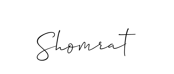 How to make Shomrat signature? Allison_Script is a professional autograph style. Create handwritten signature for Shomrat name. Shomrat signature style 2 images and pictures png