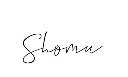 How to make Shomu signature? Allison_Script is a professional autograph style. Create handwritten signature for Shomu name. Shomu signature style 2 images and pictures png