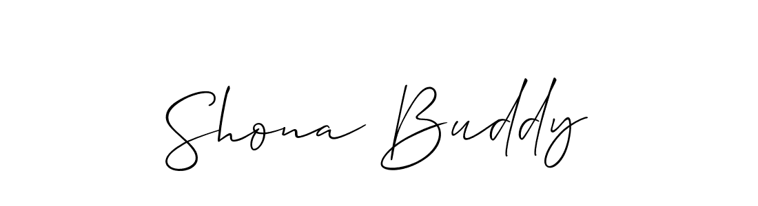 You should practise on your own different ways (Allison_Script) to write your name (Shona Buddy) in signature. don't let someone else do it for you. Shona Buddy signature style 2 images and pictures png