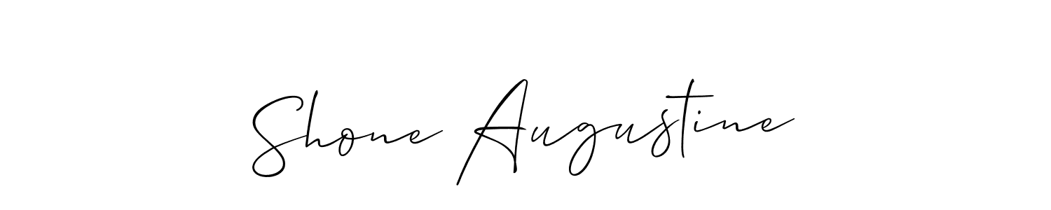 Allison_Script is a professional signature style that is perfect for those who want to add a touch of class to their signature. It is also a great choice for those who want to make their signature more unique. Get Shone Augustine name to fancy signature for free. Shone Augustine signature style 2 images and pictures png