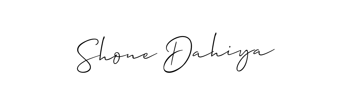 Also You can easily find your signature by using the search form. We will create Shone Dahiya name handwritten signature images for you free of cost using Allison_Script sign style. Shone Dahiya signature style 2 images and pictures png