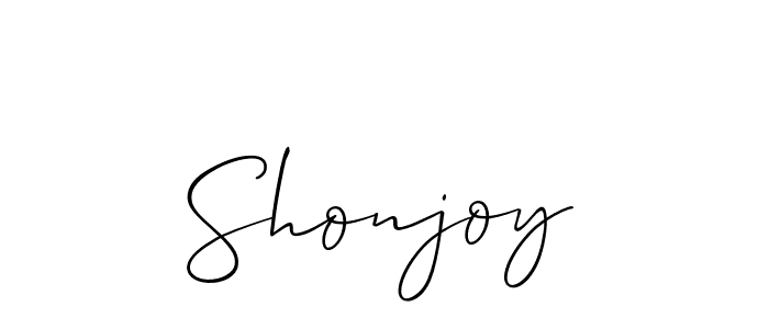 Best and Professional Signature Style for Shonjoy. Allison_Script Best Signature Style Collection. Shonjoy signature style 2 images and pictures png