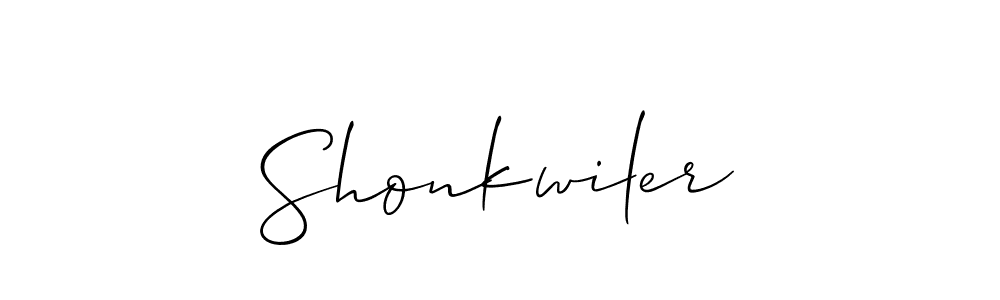 Also You can easily find your signature by using the search form. We will create Shonkwiler name handwritten signature images for you free of cost using Allison_Script sign style. Shonkwiler signature style 2 images and pictures png