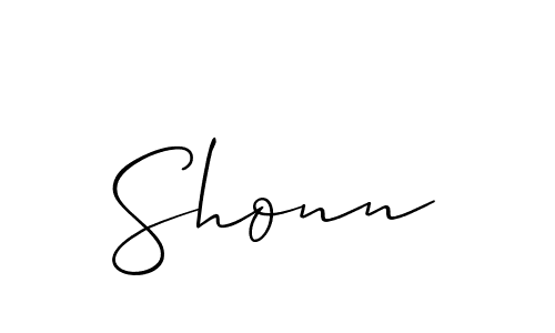 The best way (Allison_Script) to make a short signature is to pick only two or three words in your name. The name Shonn include a total of six letters. For converting this name. Shonn signature style 2 images and pictures png