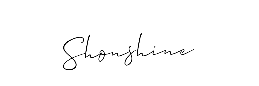 How to make Shonshine name signature. Use Allison_Script style for creating short signs online. This is the latest handwritten sign. Shonshine signature style 2 images and pictures png