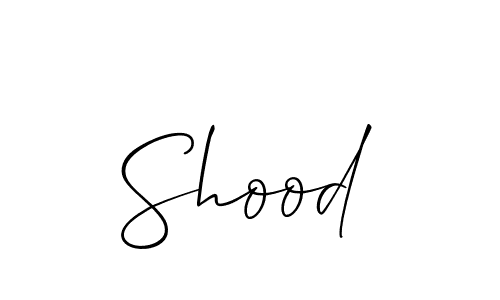 Create a beautiful signature design for name Shood. With this signature (Allison_Script) fonts, you can make a handwritten signature for free. Shood signature style 2 images and pictures png