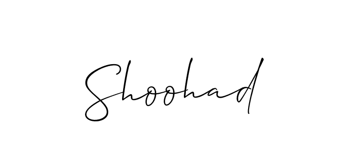 Make a beautiful signature design for name Shoohad. With this signature (Allison_Script) style, you can create a handwritten signature for free. Shoohad signature style 2 images and pictures png