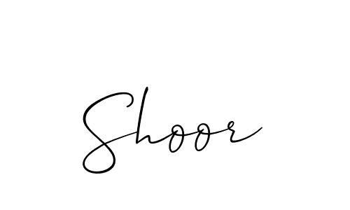 Make a beautiful signature design for name Shoor. With this signature (Allison_Script) style, you can create a handwritten signature for free. Shoor signature style 2 images and pictures png