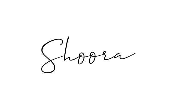 Design your own signature with our free online signature maker. With this signature software, you can create a handwritten (Allison_Script) signature for name Shoora. Shoora signature style 2 images and pictures png