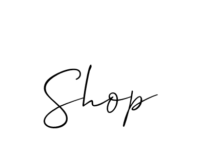 Use a signature maker to create a handwritten signature online. With this signature software, you can design (Allison_Script) your own signature for name Shop. Shop signature style 2 images and pictures png