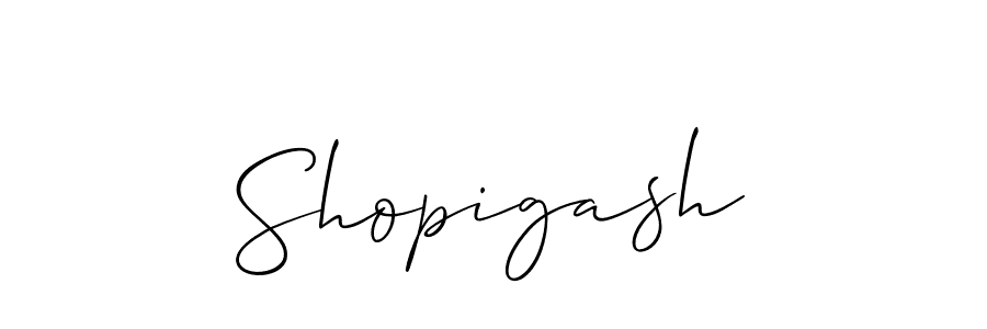 Design your own signature with our free online signature maker. With this signature software, you can create a handwritten (Allison_Script) signature for name Shopigash. Shopigash signature style 2 images and pictures png