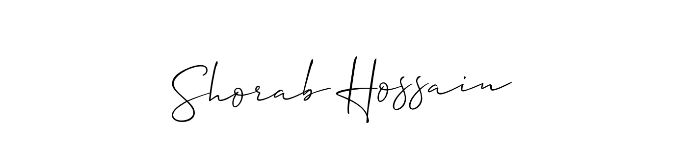 Also we have Shorab Hossain name is the best signature style. Create professional handwritten signature collection using Allison_Script autograph style. Shorab Hossain signature style 2 images and pictures png
