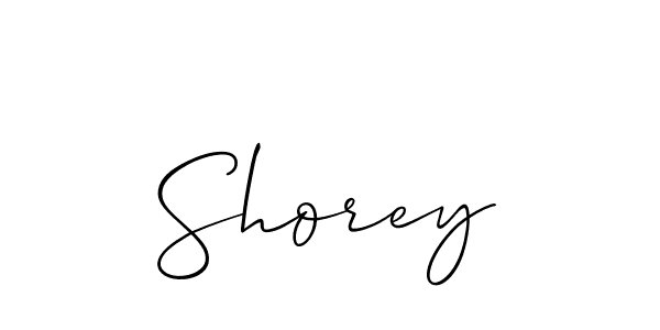 Create a beautiful signature design for name Shorey. With this signature (Allison_Script) fonts, you can make a handwritten signature for free. Shorey signature style 2 images and pictures png