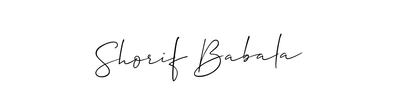 Shorif Babala stylish signature style. Best Handwritten Sign (Allison_Script) for my name. Handwritten Signature Collection Ideas for my name Shorif Babala. Shorif Babala signature style 2 images and pictures png