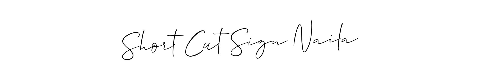 Design your own signature with our free online signature maker. With this signature software, you can create a handwritten (Allison_Script) signature for name Short Cut Sign Naila. Short Cut Sign Naila signature style 2 images and pictures png