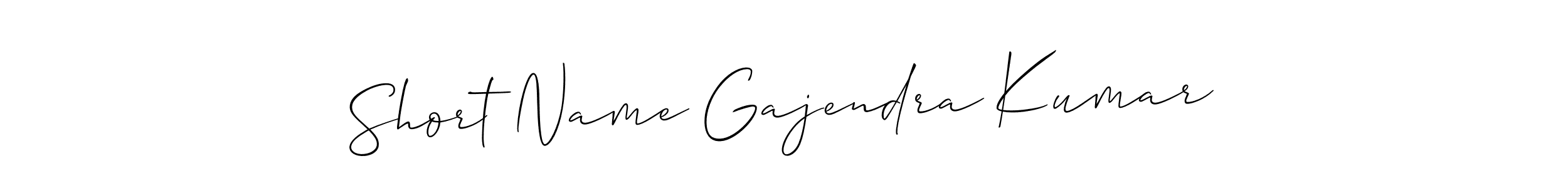 Make a beautiful signature design for name Short Name Gajendra Kumar. With this signature (Allison_Script) style, you can create a handwritten signature for free. Short Name Gajendra Kumar signature style 2 images and pictures png