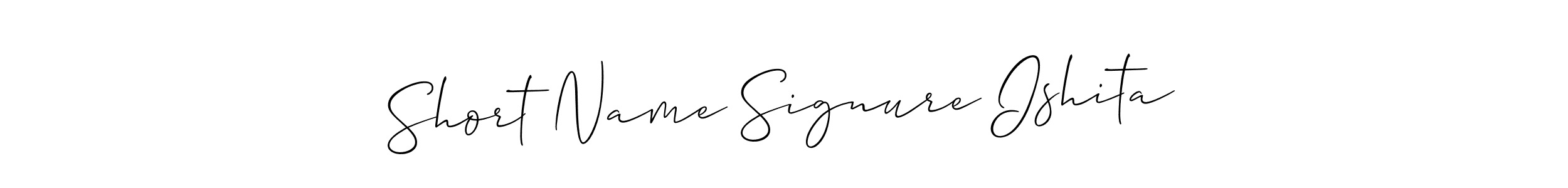 How to make Short Name Signure Ishita signature? Allison_Script is a professional autograph style. Create handwritten signature for Short Name Signure Ishita name. Short Name Signure Ishita signature style 2 images and pictures png