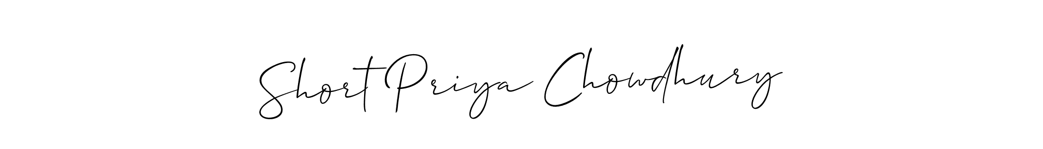 How to make Short Priya Chowdhury signature? Allison_Script is a professional autograph style. Create handwritten signature for Short Priya Chowdhury name. Short Priya Chowdhury signature style 2 images and pictures png