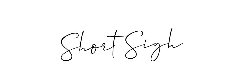 How to Draw Short Sigh signature style? Allison_Script is a latest design signature styles for name Short Sigh. Short Sigh signature style 2 images and pictures png