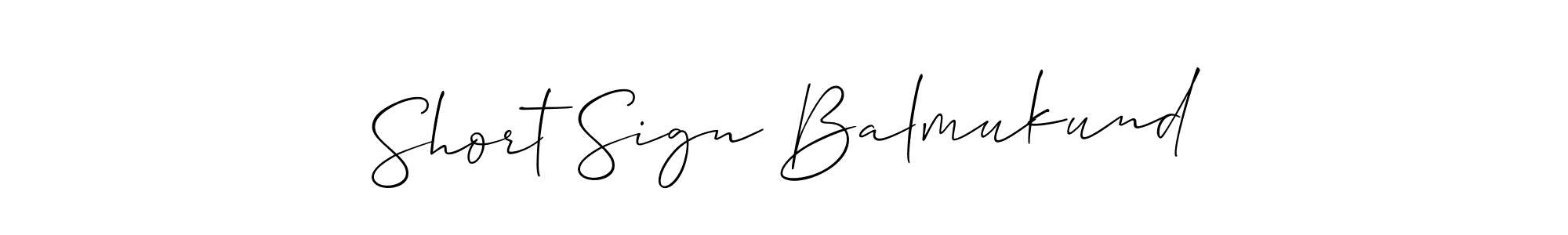 Make a beautiful signature design for name Short Sign Balmukund. With this signature (Allison_Script) style, you can create a handwritten signature for free. Short Sign Balmukund signature style 2 images and pictures png