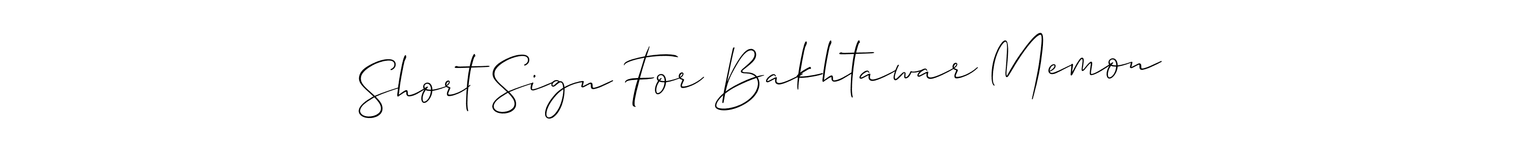 How to Draw Short Sign For Bakhtawar Memon signature style? Allison_Script is a latest design signature styles for name Short Sign For Bakhtawar Memon. Short Sign For Bakhtawar Memon signature style 2 images and pictures png